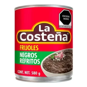 FRIJOLES LA COSTEÑA REFRITOS VARIEDAD  12/580 GRS. NEGROS